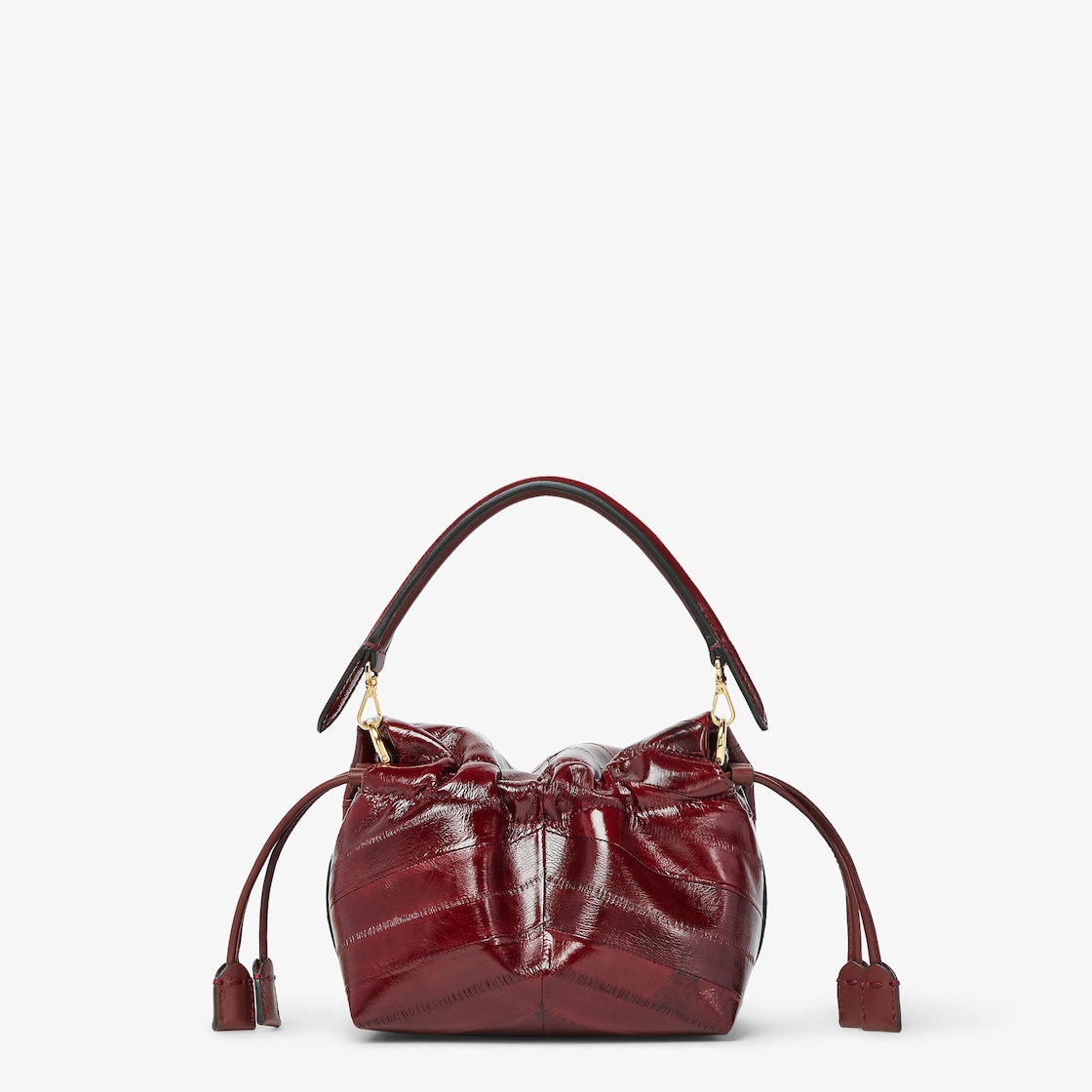 FENDI Mamma Baguette Small Burgundy inlaid hagfish leather mini-bag - Image 2